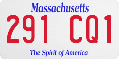 MA license plate 291CQ1