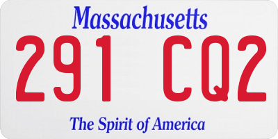 MA license plate 291CQ2