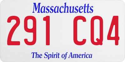 MA license plate 291CQ4