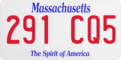 MA license plate 291CQ5