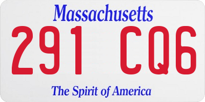 MA license plate 291CQ6