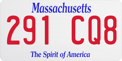 MA license plate 291CQ8