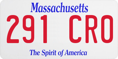 MA license plate 291CR0