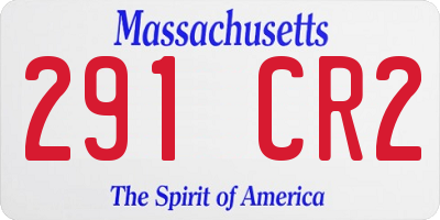 MA license plate 291CR2