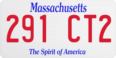 MA license plate 291CT2