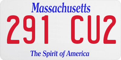 MA license plate 291CU2
