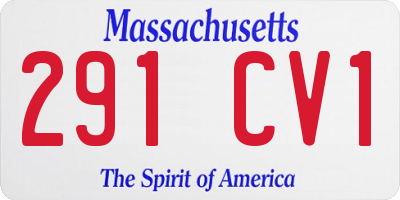 MA license plate 291CV1