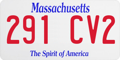 MA license plate 291CV2