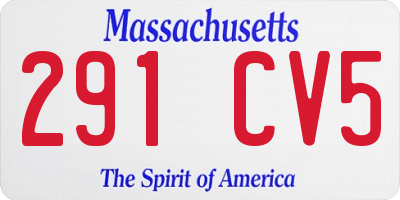 MA license plate 291CV5