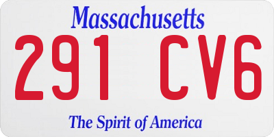 MA license plate 291CV6