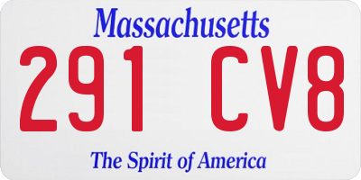 MA license plate 291CV8