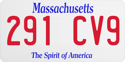 MA license plate 291CV9