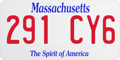 MA license plate 291CY6