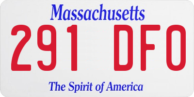MA license plate 291DF0