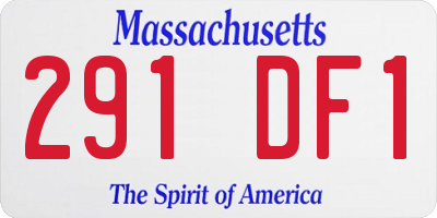 MA license plate 291DF1