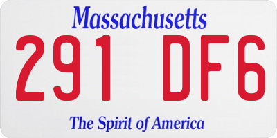 MA license plate 291DF6