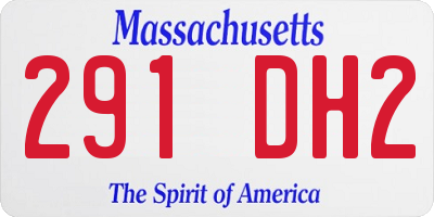 MA license plate 291DH2