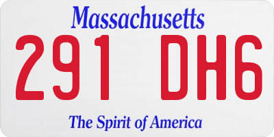 MA license plate 291DH6