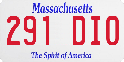 MA license plate 291DI0