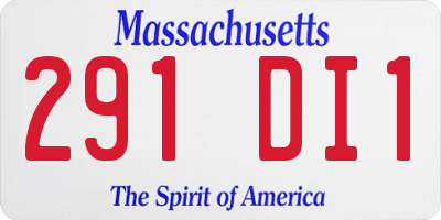 MA license plate 291DI1