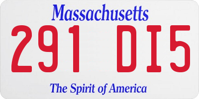 MA license plate 291DI5