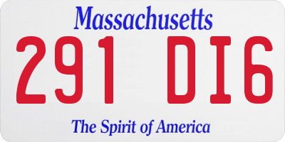 MA license plate 291DI6
