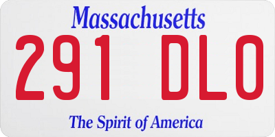 MA license plate 291DL0