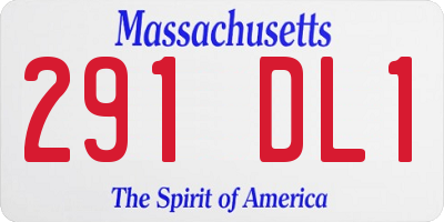 MA license plate 291DL1