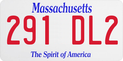 MA license plate 291DL2