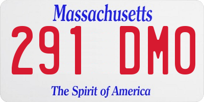 MA license plate 291DM0