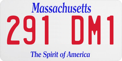 MA license plate 291DM1