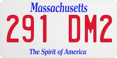 MA license plate 291DM2