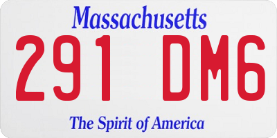 MA license plate 291DM6