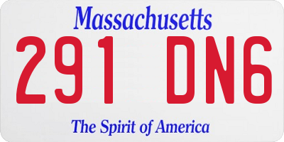 MA license plate 291DN6