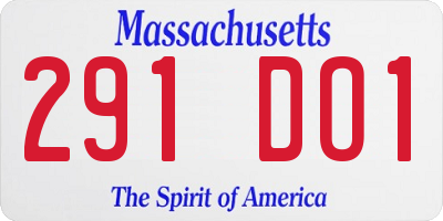 MA license plate 291DO1