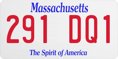 MA license plate 291DQ1