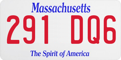 MA license plate 291DQ6