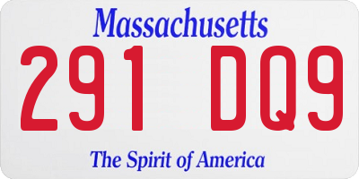 MA license plate 291DQ9