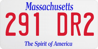 MA license plate 291DR2