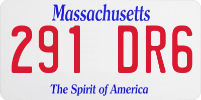 MA license plate 291DR6
