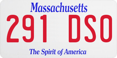 MA license plate 291DS0