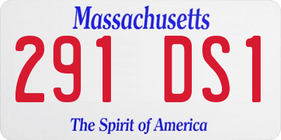 MA license plate 291DS1