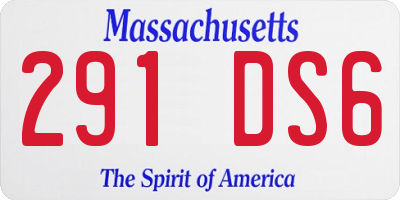 MA license plate 291DS6
