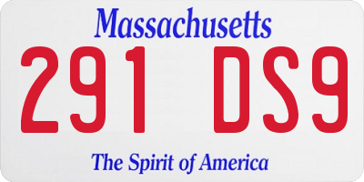 MA license plate 291DS9
