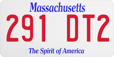 MA license plate 291DT2