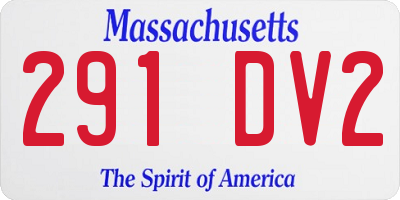 MA license plate 291DV2