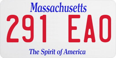 MA license plate 291EA0