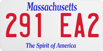 MA license plate 291EA2