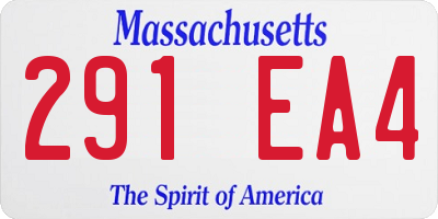 MA license plate 291EA4