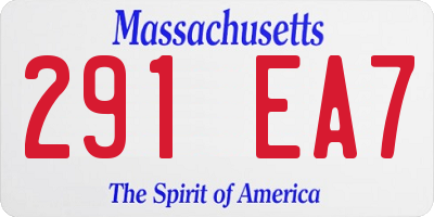 MA license plate 291EA7